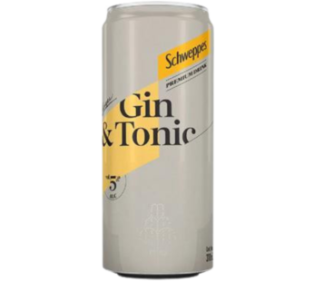 SCHWEPPES GIN AND TONIC 250ML