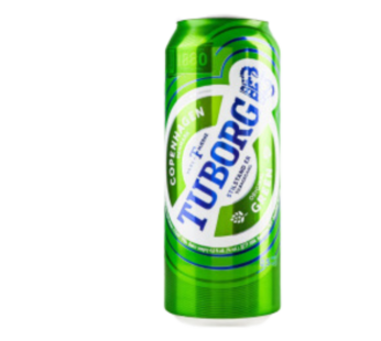 TUBORG GREEN SUNBURN CAN 500ML