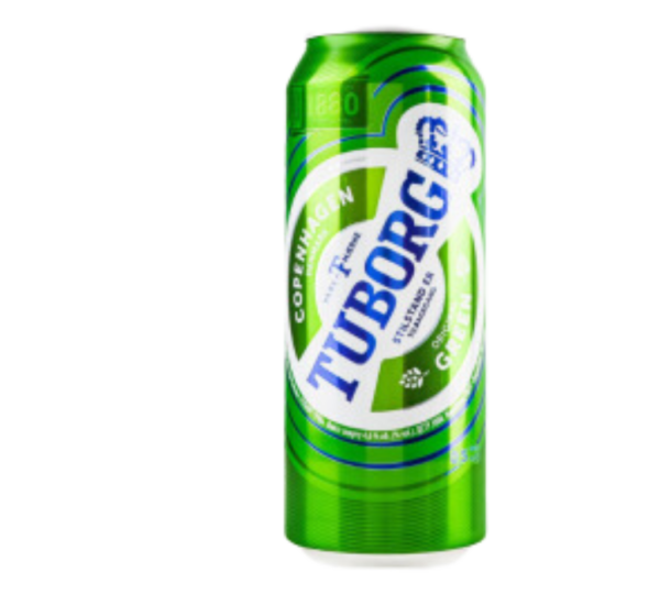 TUBORG GREEN SUNBURN CAN 500ML